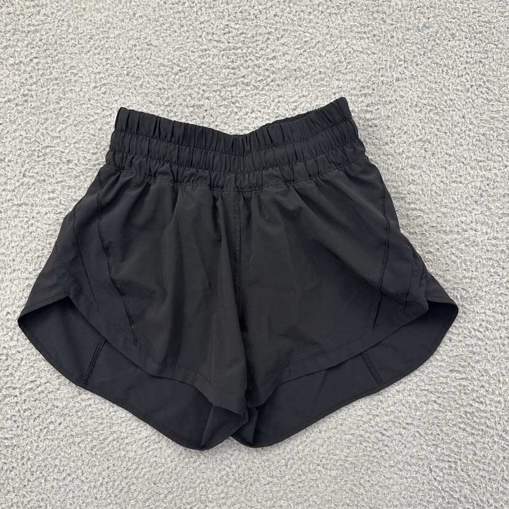 Lululemon Track That Shorts High Rise 3" Black Athletic Athleisure Women's 4